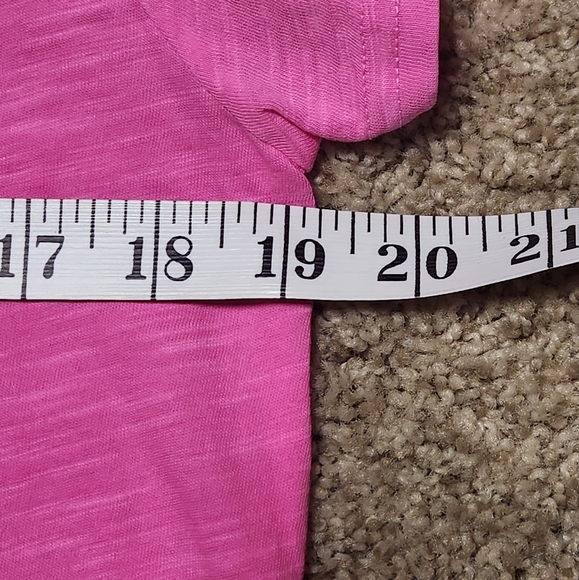 Fresh Produce V-Neck Slub Cotton T-Shirt Dress Size M Color Hot Pink - Picture 3 of 7